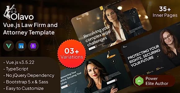 Olavo – Vue.js Law Firm & Attorney Template