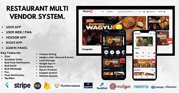 Olivette - Multivendor Restaurant System