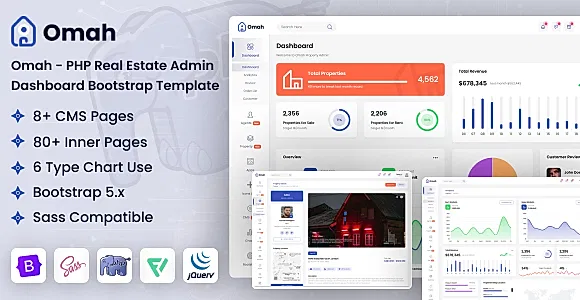 Omah - PHP Real Estate Admin Dashboard Bootstrap Template