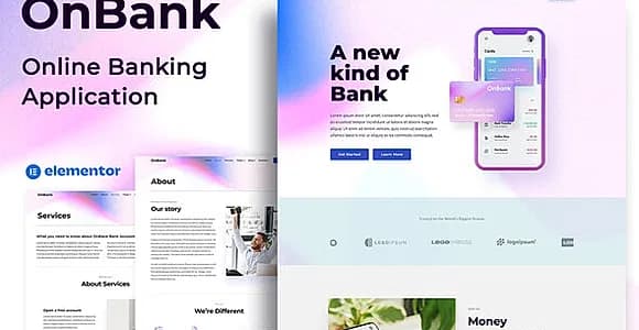 OnBank - Online Banking & Money Transfers - Elementor Kit