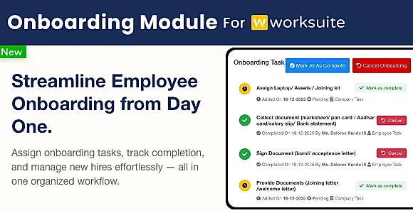 Onboarding Module for Worksuite