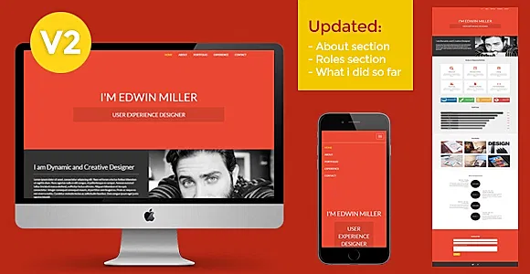One Page Personal Portfolio Template