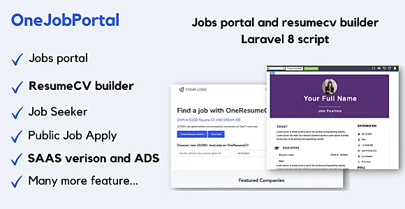 OneJobPortal - Jobs board and resume builder
