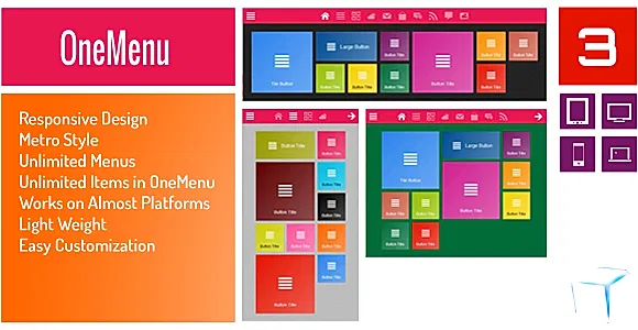 OneMenu - Responsive Metro UI Menu