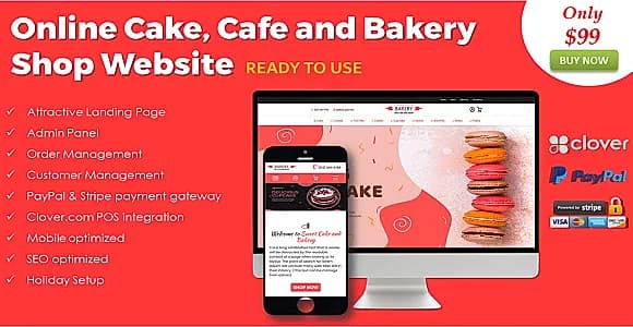 Online Cake, Cafe and Bakery Shop in ASP.NET