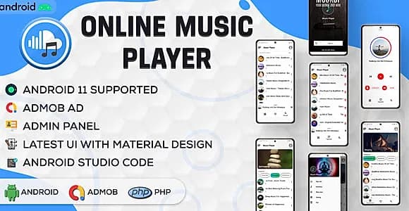Online Music Player with Admin Panel | Online Music Store | Android App | Admob | V4.0