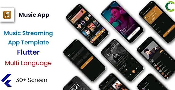 Online Music Streaming App | Music Player App | Music App in Flutter | Multi Language