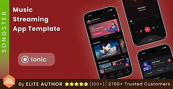 Online Music Streaming App | Music Player App | Music App | Ionic | Songster