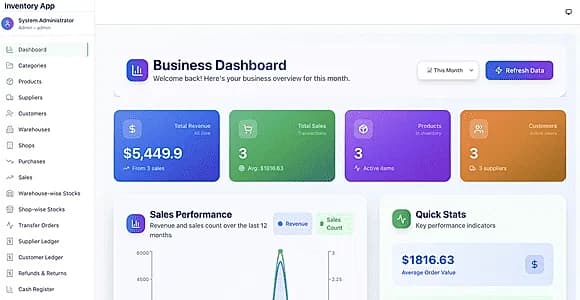 Online Point of Sale Software for retail business