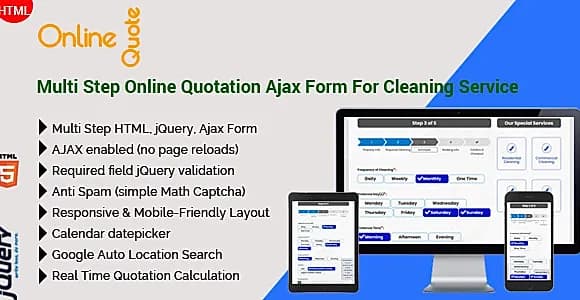Online Quote - Multi Step Online Quotation Ajax Form For Cleaning Service