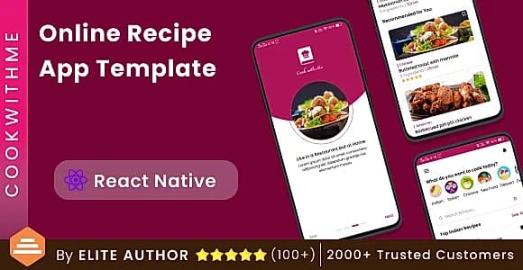 Online Recipes App| Recipe Learning App | Cooking App | React Native | CookWithMe