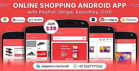 Online Shopping Android App (eCommerce Android App, eCommerce Marketplace App)