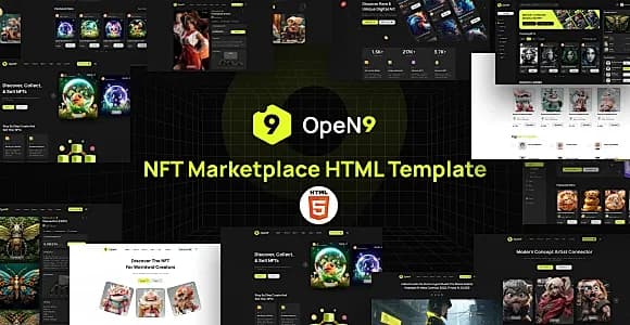 Open9 | NFT Marketplace HTML Template