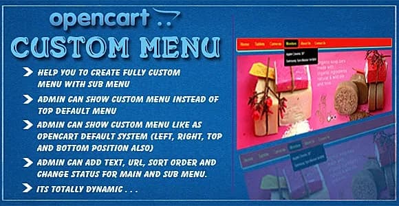 opencart custom menu