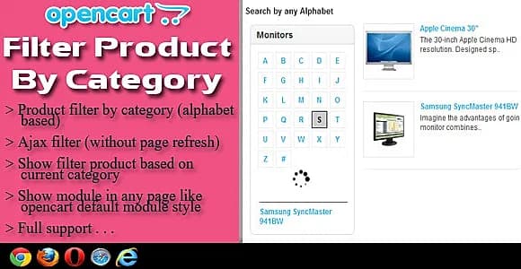 OpenCart Filter Product By Category