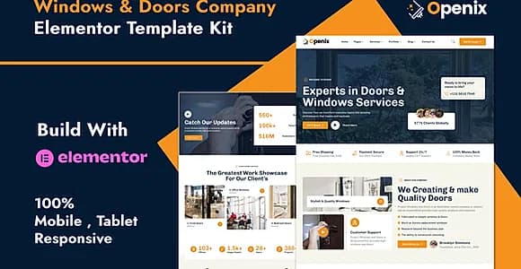Openix - Windows & Doors Company Elementor Template Kit