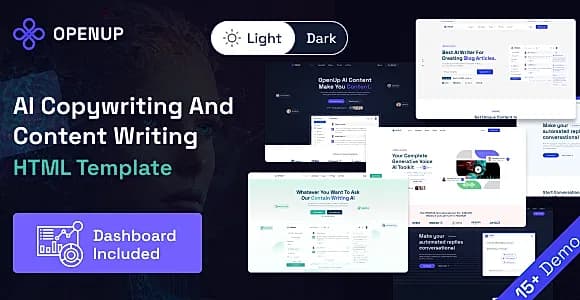 Openup - AI Writer and AI Application HTML Template + Dashboard