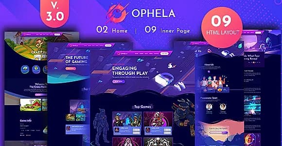 Ophela - Gaming Studio HTML Template
