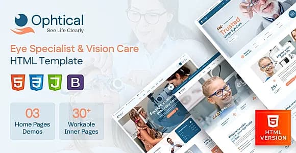 Ophtical - Eye Specialist & Vision Care HTML Template