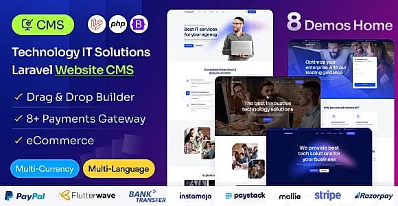 Optech - IT Service and Business Consulting Laravel Script