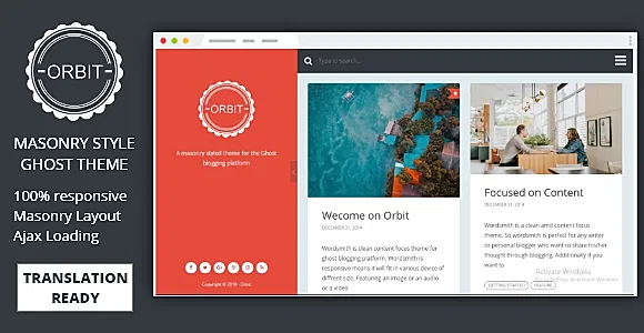 Orbit - Masonry Style Responsive Ghost Theme