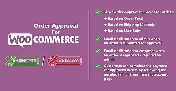 Order Approval for WooCommerce WordPress Plugin