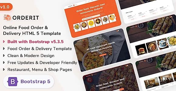 Orderit - Online Food Order and Delivery Template