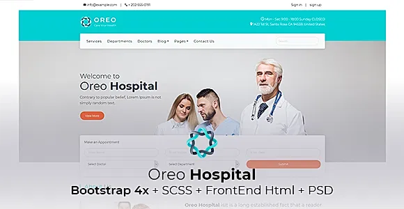 Oreo Hospital Website html template