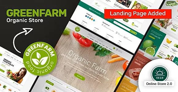 Organic Food Store Shopify eCommerce Theme - Greenfarm