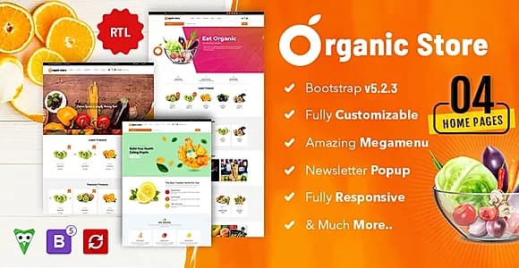 Organic store Bootstrap HTML5 Template