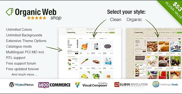 OrganicWebShop WordPress Theme