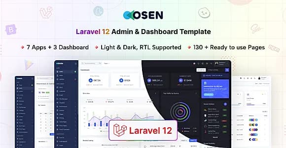 Osen - Laravel Admin & Dashboard Template (Laravel 12)