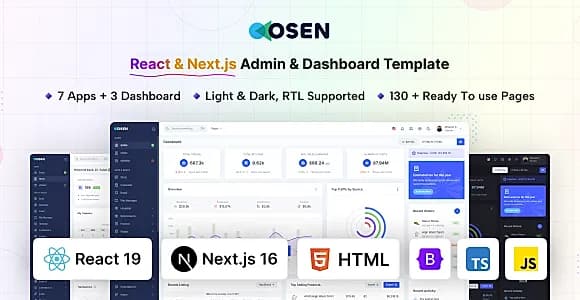 Osen - React & Next.js Admin Dashboard Template (Bootstrap 5)