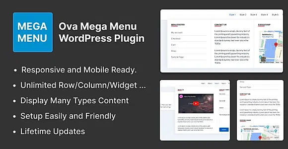 Ovatheme Mega Menu WordPress Plugin