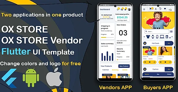 OX STORE Multi vendor e-commerce Flutter Full App UI Kit 2 APP
