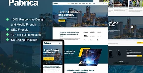 Pabrica - Engineering & Industrial Service Elementor Template Kit