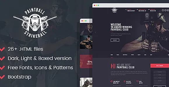 Paintball & Strikeball Club - Premium HTML5 Template