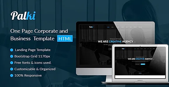 Palki One Page Corporate and Business Template