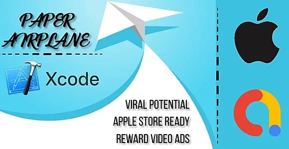 Paper Airplane - xCode - iPhone - iOS Game - AdMob Ads Reward Video