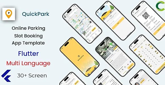 Parking Spot Booking App | Car Parking App| Smart Parking App | Flutter | QuickPark | Multi Language