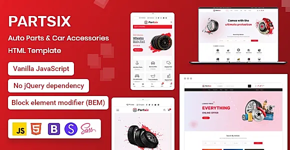 Partsix - Auto Parts & Car Accessories Shop HTML Template