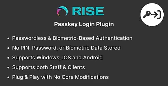 Passkey Login Plugin for Rise CRM