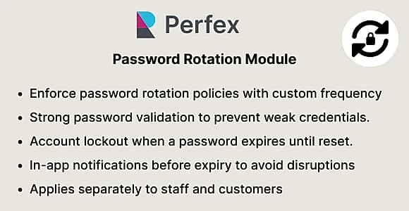 Password Rotation & Expiry – Security Module for Perfex CRM