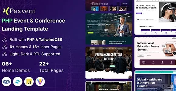Paxvent - PHP Event & Conference Landing Template