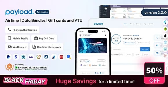 PayLoad - Airtime | Data Bundles | Gift cards and VTU Full Solution