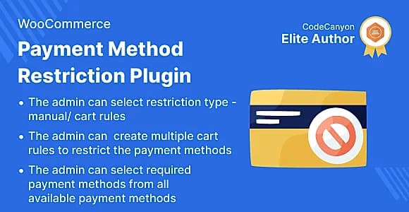 Payment Method Restriction For WooCommerce WordPress Plugin