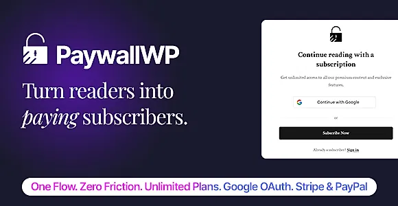 PaywallWP Pro WordPress Plugin