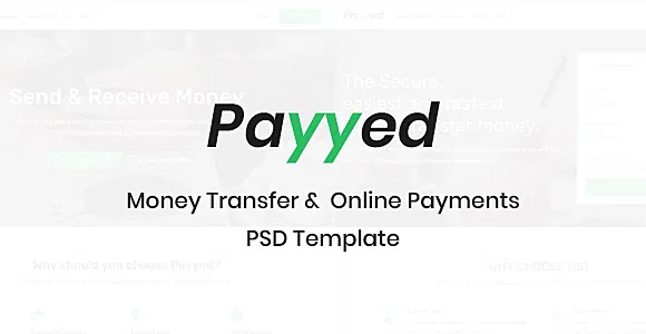 Payyed - Money Transfer & Online Payments PSD Template