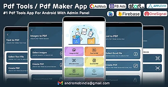 PDF Tools - Android PDF Maker App (Convert Images, Text, Excel, QR to PDF)