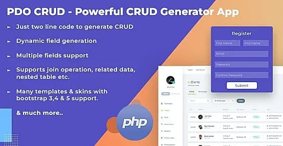 PDO Crud – Advanced PHP CRUD application (Form Builder & Database Management)